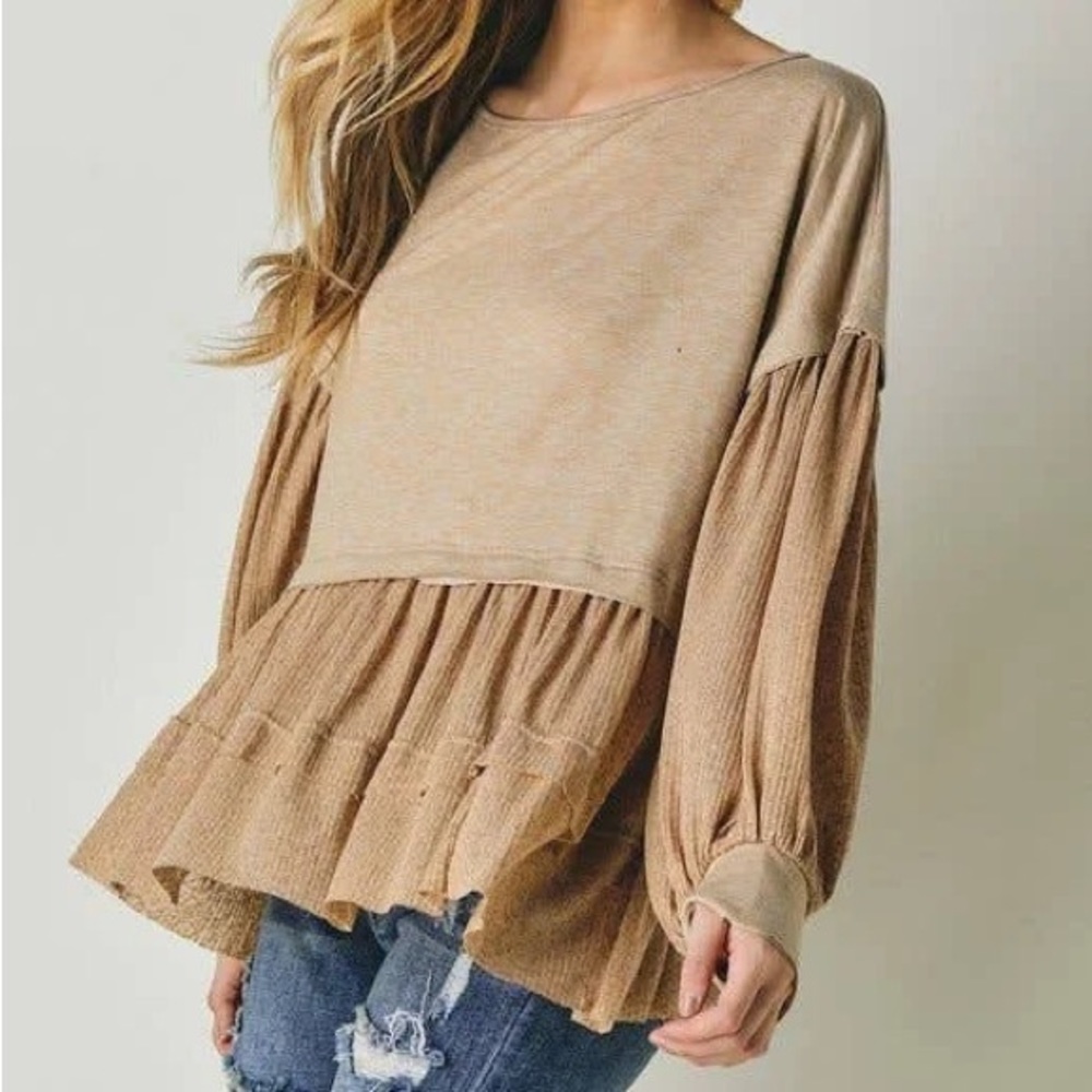 Round Neck Layered Top - PLUS